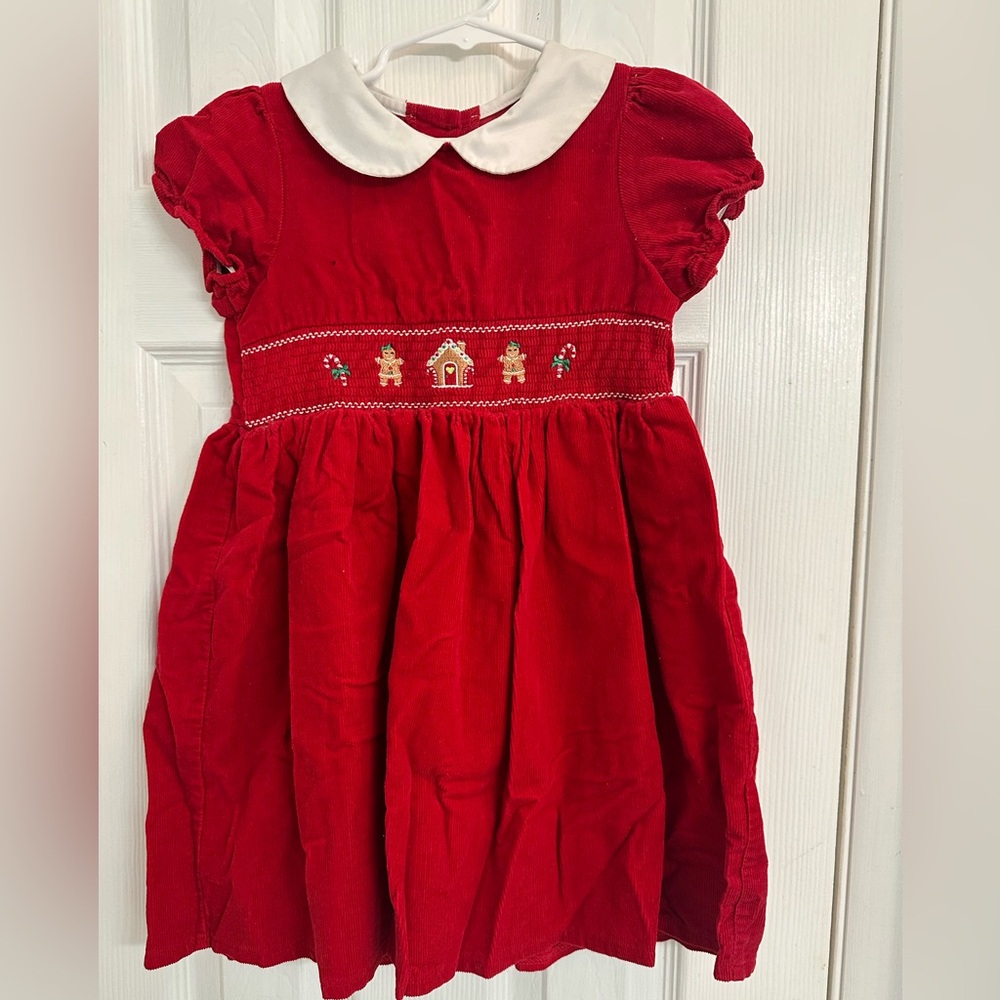 Red Dress with White Collar